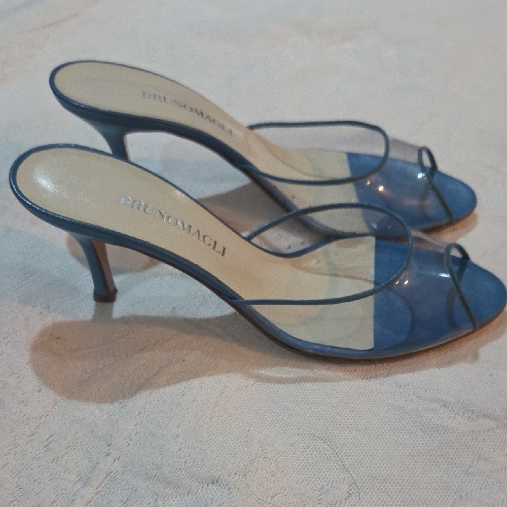 Bruno Magli Women's Transparent Blue Heels